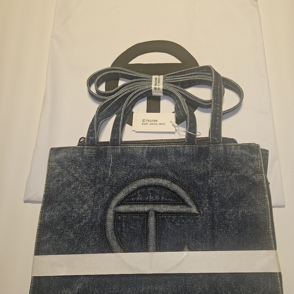 Telfar- Medium Denim Shopper - Blue - Picture 16 of 16